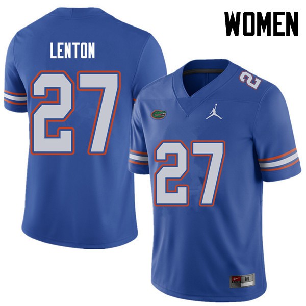 Jordan Brand Women #27 Quincy Lenton Florida Gators College Football Jerseys Royal